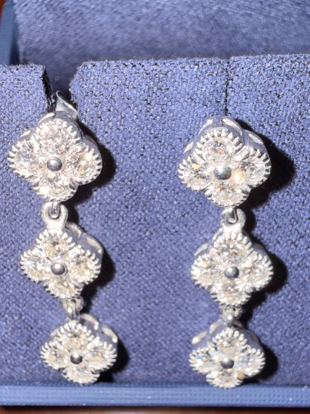 Elegant 1.78 ct VS Lab Diamond Dangle Earrings